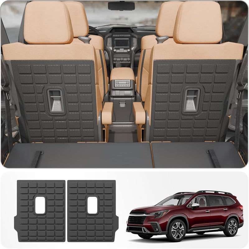 Thinzyou Kick Mats Protector Compatible with 2019-2025 2026 Subaru Ascent Back Seat Cover Protector TPE All Weather Backrest Mats 2024 Ascent Accessories (Fit 7 Seats, 2nd Row Backrest Mats) - Image 1